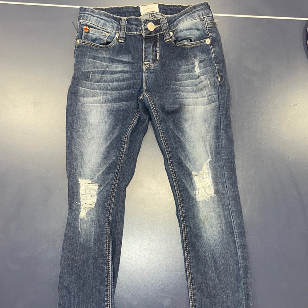 Hudson girls denim jeans skinny fit rips size 8